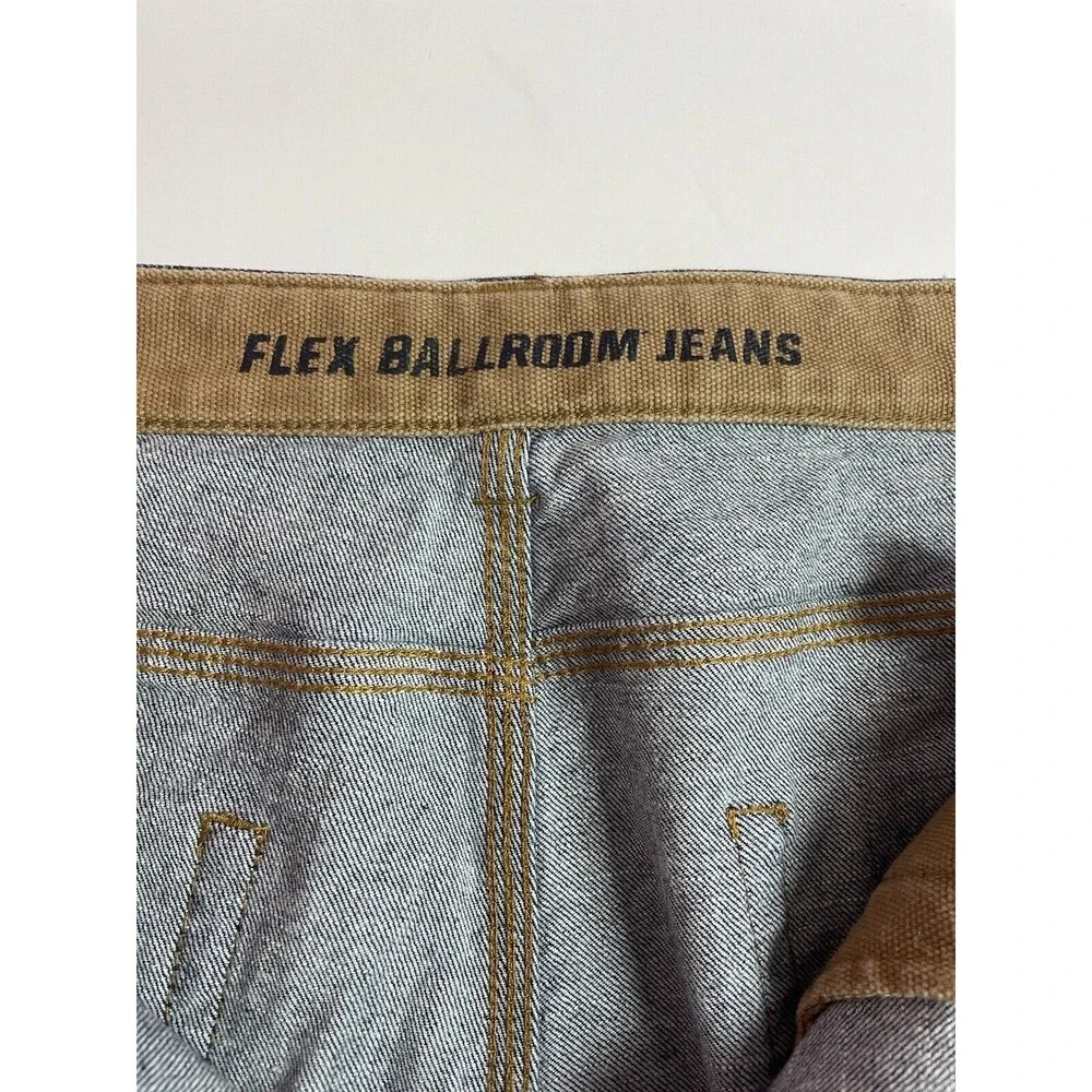 Duluth Flex Ballroom Men's Size 38x30 Heavy Duty Work Standard Fit Canvas Jeans